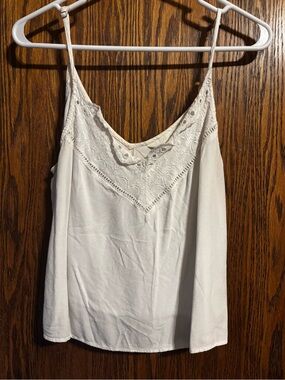 H&M White Lace Trim Spaghetti Strap Camisole